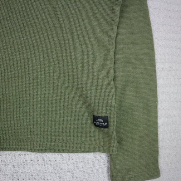 Buffalo David Bitton Thermal Waffle Knit Henley Longsleeve Mens Large - Picture 4 of 5